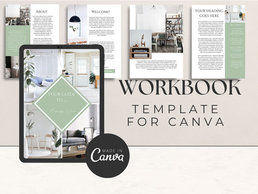 Workbook Template Canva MRR+PLR Resell rights