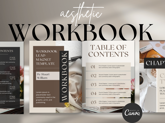 Canva Online Course Workbook Templates MRR+PLR Resell rights