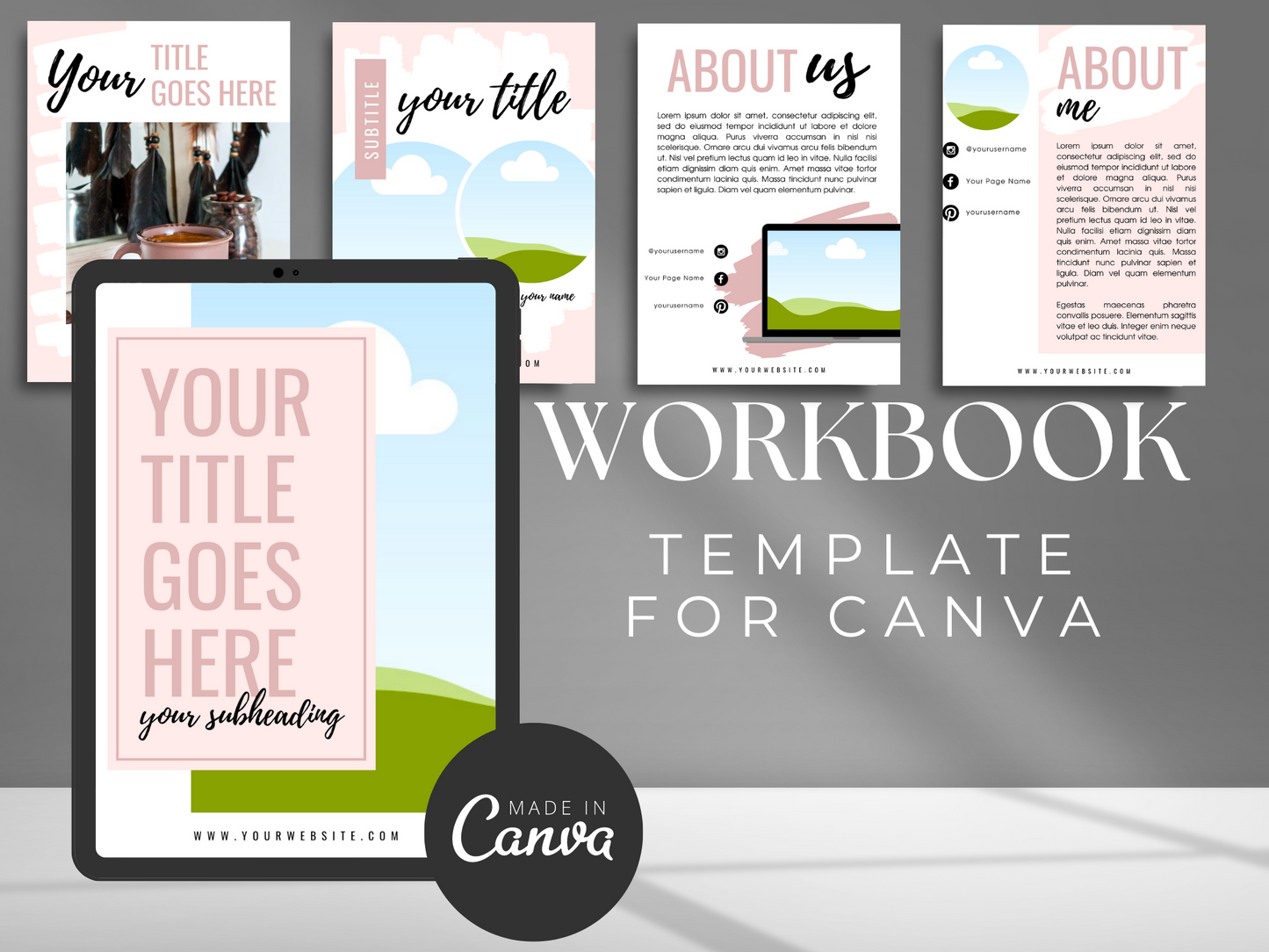 ECourse Workbook & Ebook for Canva MRR+PLR Resell rights