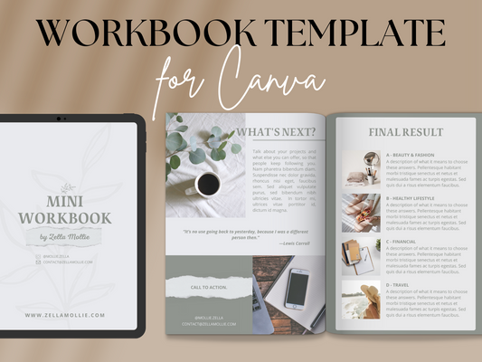 Mini Workbook Template MRR+PLR Resell rights