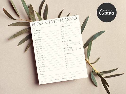 Printable Productivity Planner