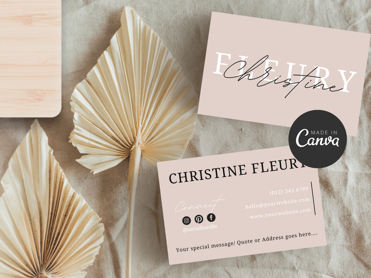 Minimalist Business Card Canva Template