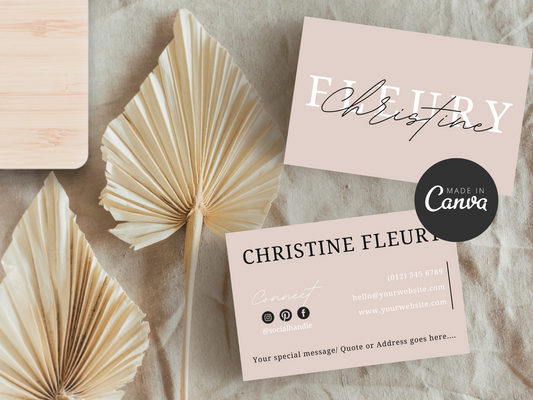 Minimalist Business Card Canva Template