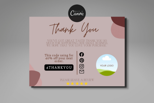 Thank You Order Card