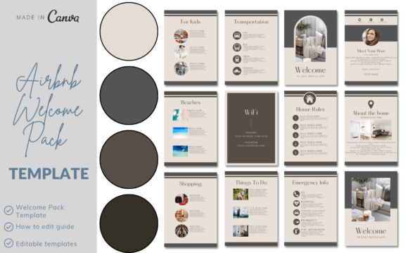 Airbnb Welcome Pack Canva Template