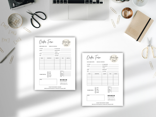 Editable Simple Order Form Template