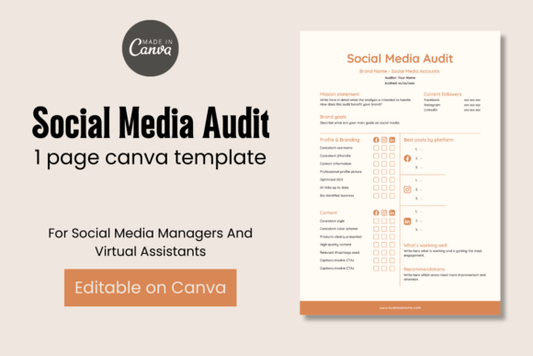 Social Media Audit Canva Template