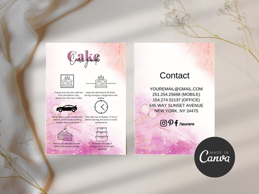 Cake Care Card