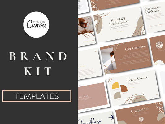 Abstract Brand Kit Presentation Canva