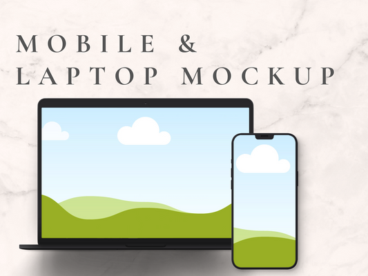 Mobile and Laptop Canva Mockup MRR+PLR Resell rights