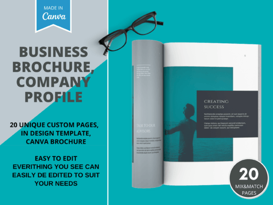 Clean Corporate Brochure in Canva