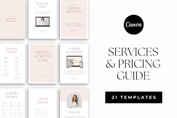 Services & Pricing Guide Canva Template
