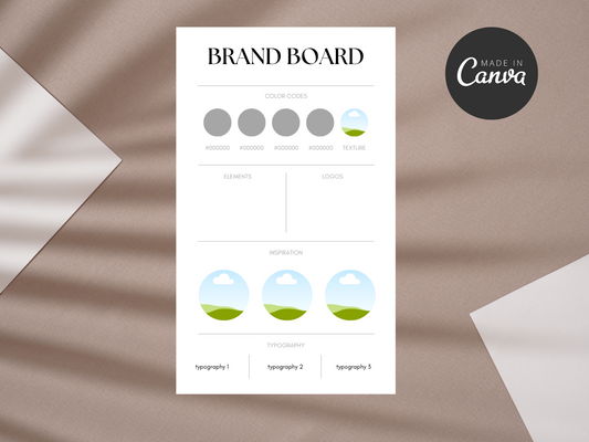 Empty Canva Brand Board Template