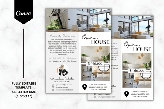 Custom Open House Flyer Canva Template