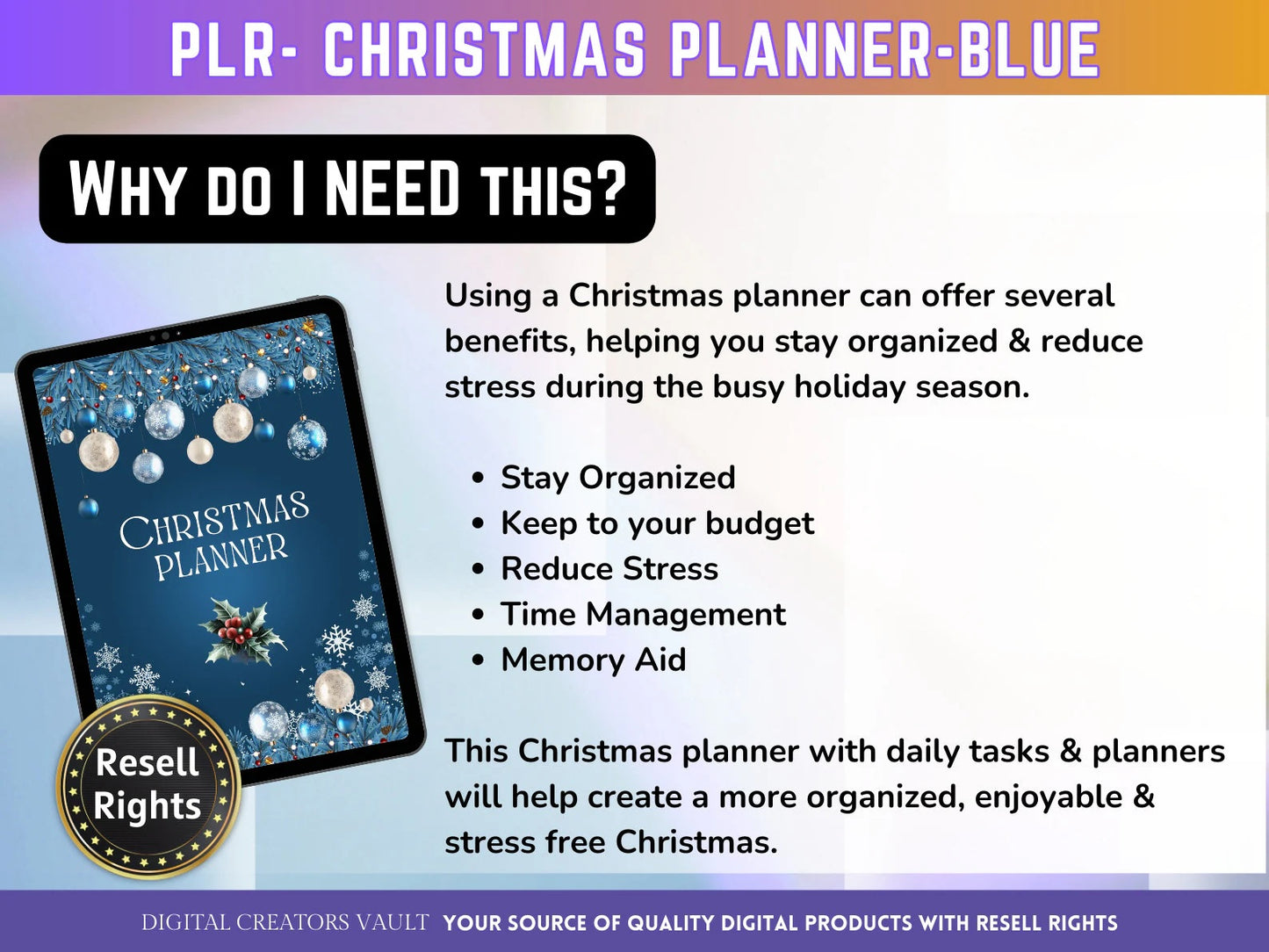 Get Organised Christmas Bundle - MRR + PLR