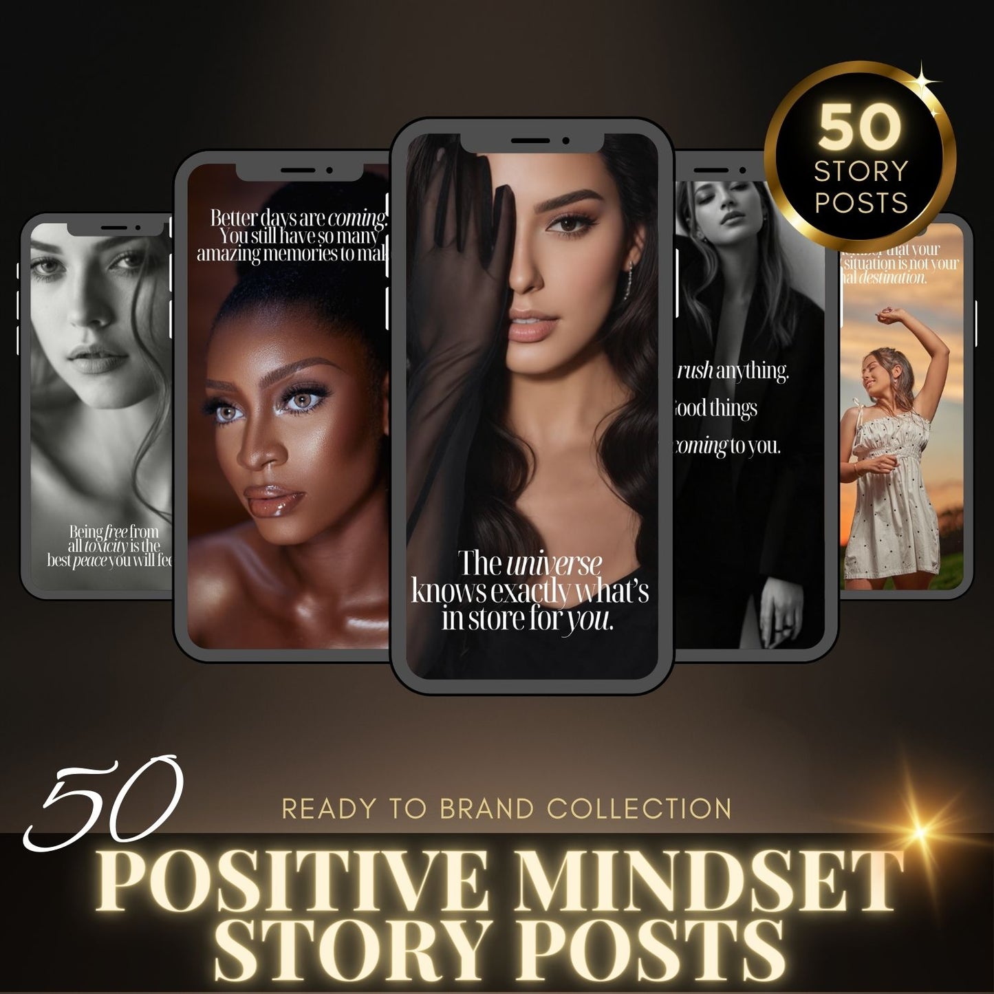 50 positive mindset story posts MRR+PLR