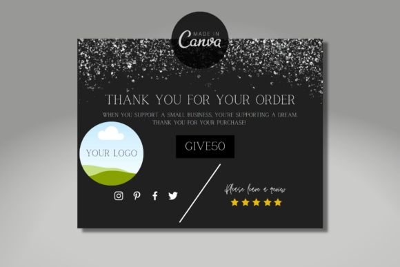 Thank You Order Card