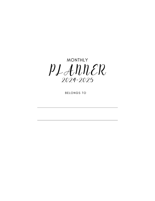 2025 MONTHLY PLANNER PART 1 - PLR MRR  2024