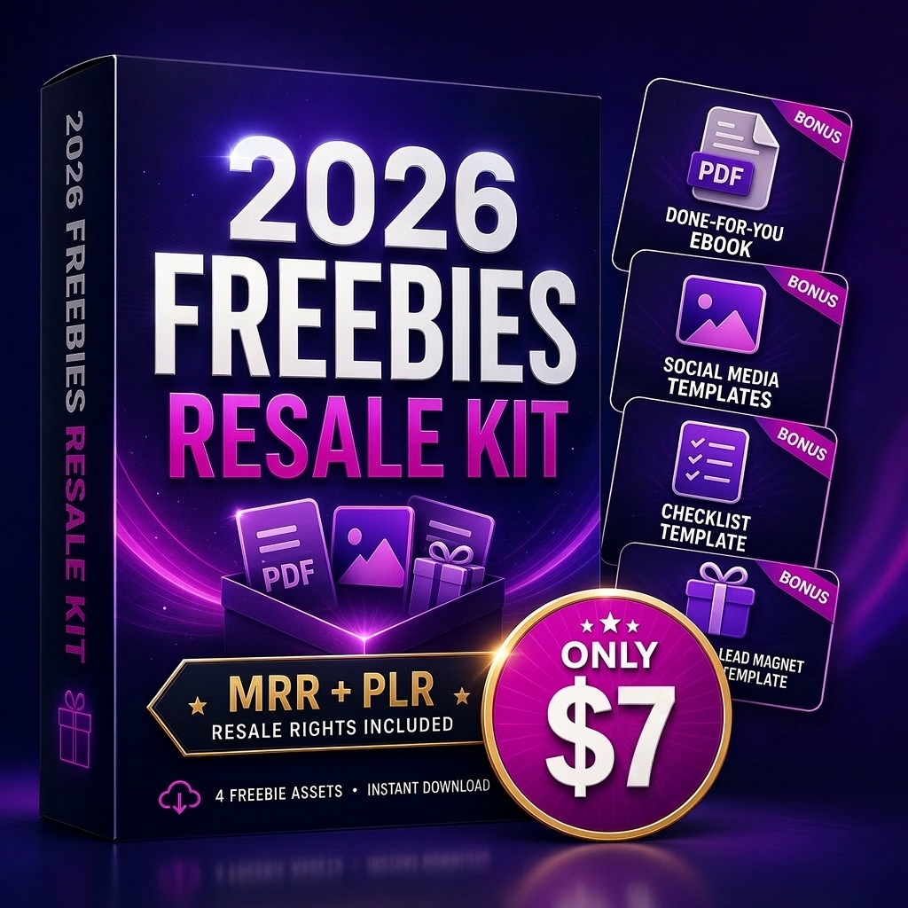 2026 FREEBIES RESALE RIGHTS KIT — $7 (MRR + PLR)
