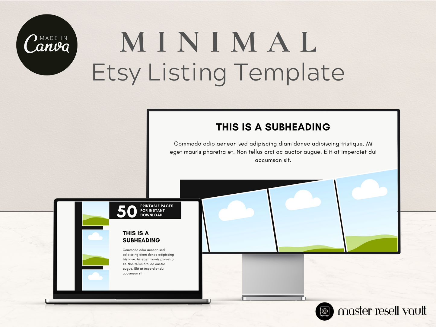 Minimal Etsy Listing Template