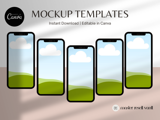 Mockup Templates for Digital Products MRR+PLR Resell rights