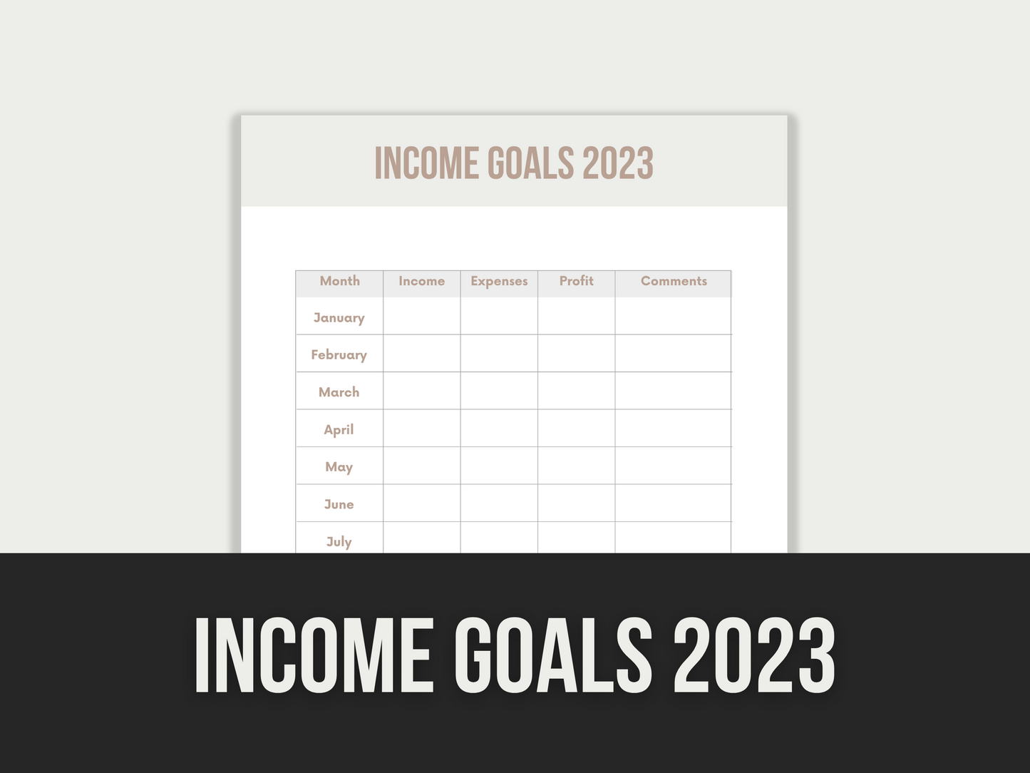 income goals 2023 - MRR Products Vault