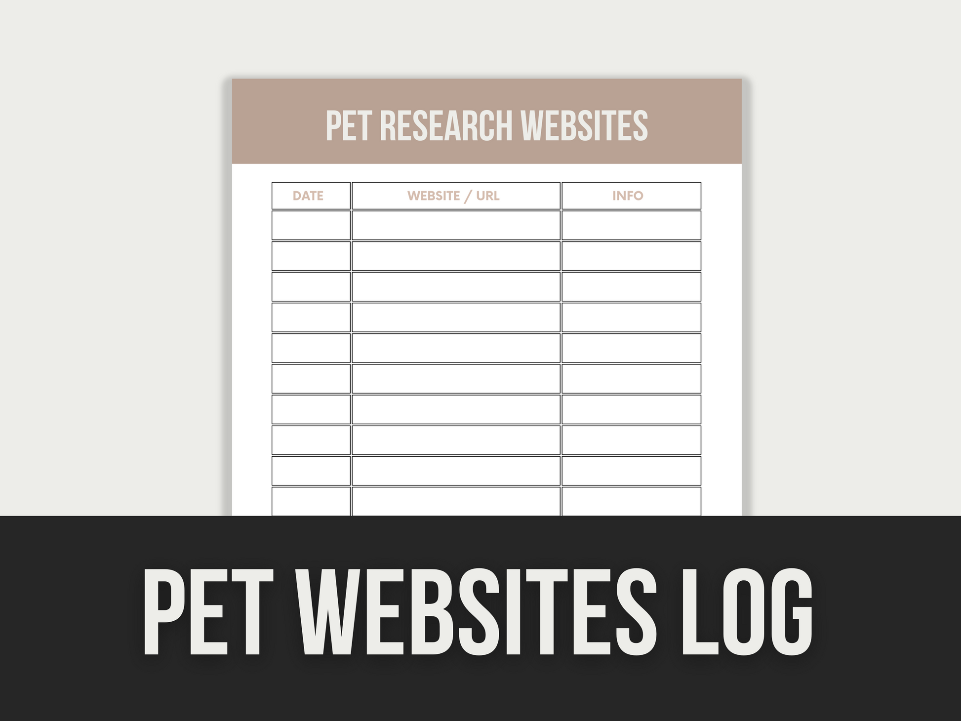 pet websites log - MRR Products Vault