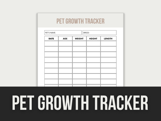 pet growth tracker - MRR Products Vault