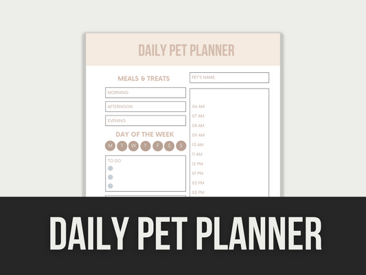 daily pet planner - MRR Products Vault