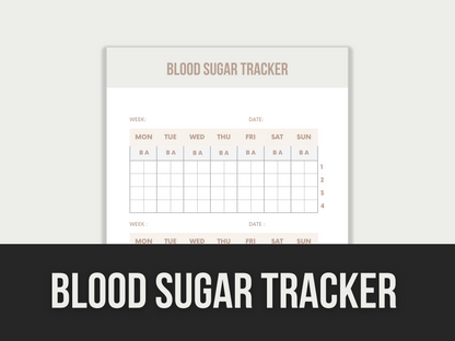 blood sugar tracker - MRR Products Vault