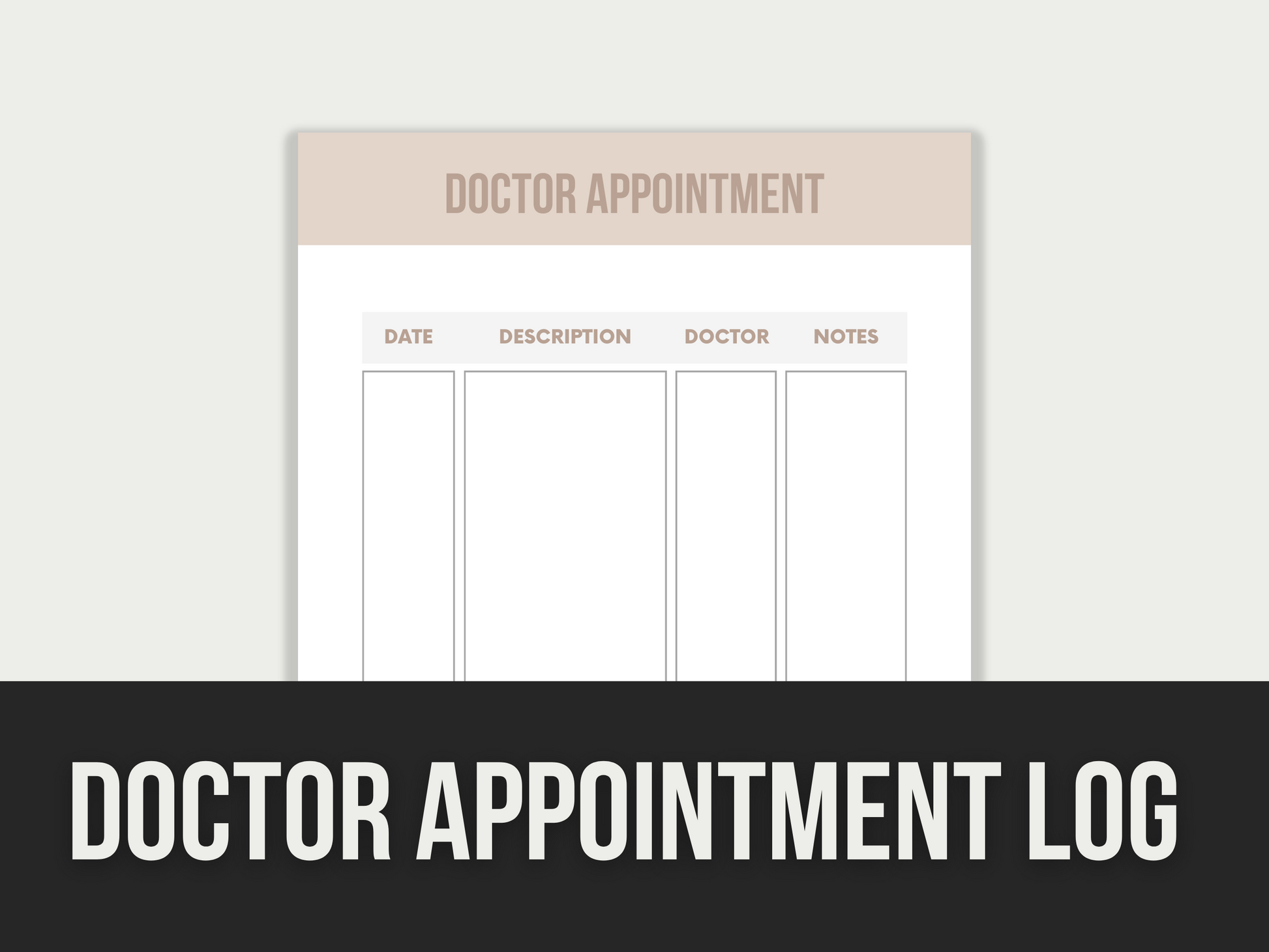 doctor appointment log - MRR Products Vault