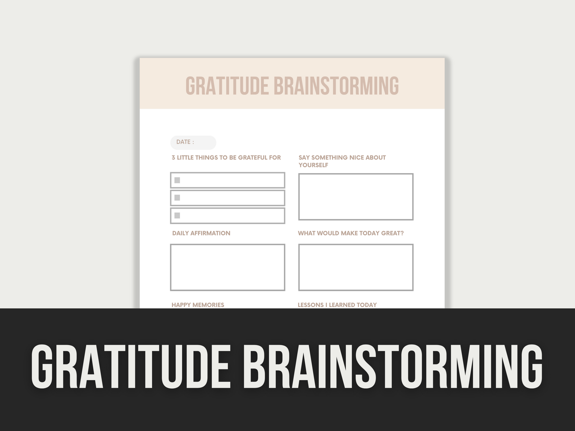 gratitude brainstorming - MRR Products Vault