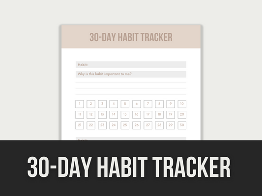 30 day habit tracker - MRR Products Vault