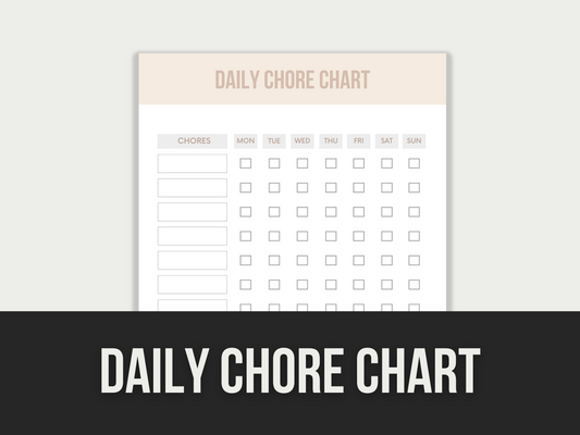 daily chore chart - MRR Products Vault