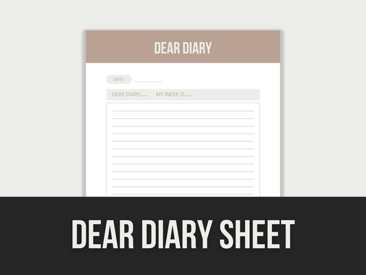 dear diary sheet - MRR Products Vault