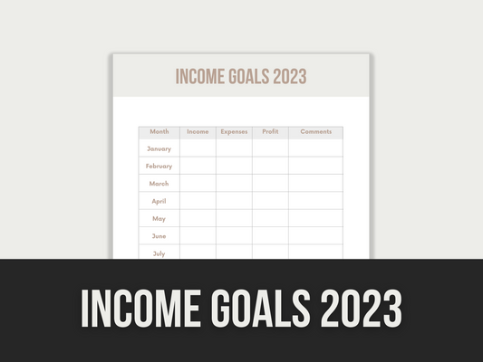 income goals 2023 - MRR Products Vault