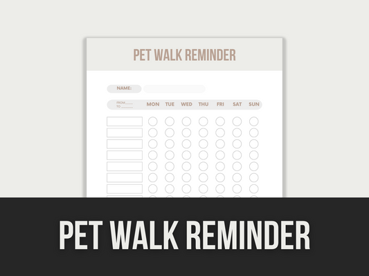 pet walk reminder - MRR Products Vault