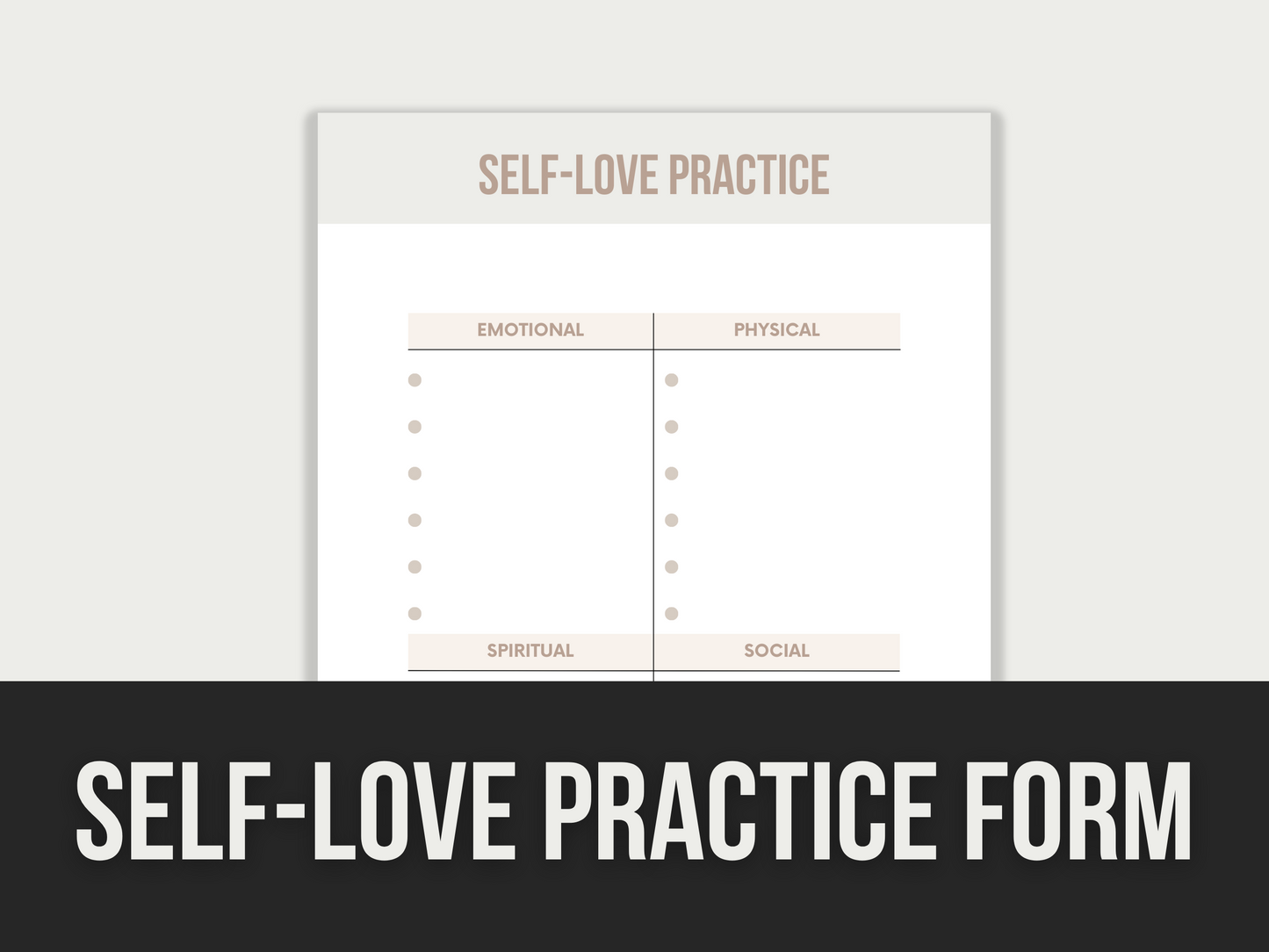 self-love practice form - MRR Products Vault