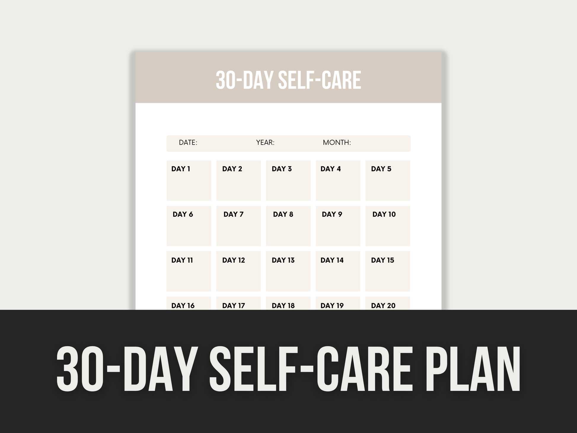 30-day self care plan - MRR Products Vault