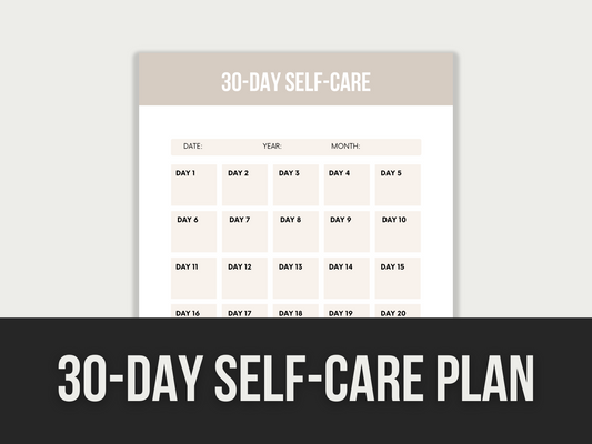 30-day self care plan - MRR Products Vault