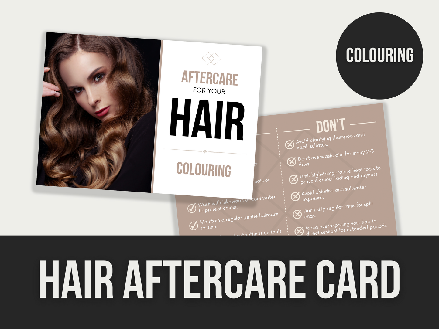 hair aftercare card - MRR Products Vault