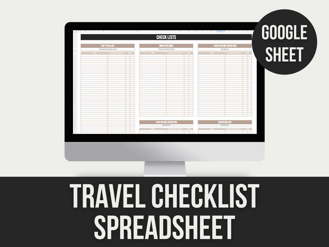 travel checklist spreadsheet – MRR Products Vault (Shop)