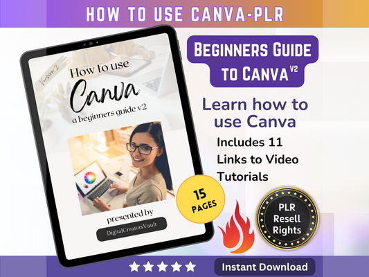 Beginners guide to Canva PLR - How To Guide | How To Use Canva | Canva Guide - MRR Products Vault