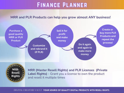 PLR | Ultimate Financial Planner | GoodNotes Planner | Budget Planner | Expenditure Trackers - MRR Products Vault