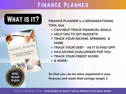 PLR | Ultimate Financial Planner | GoodNotes Planner | Budget Planner | Expenditure Trackers - MRR Products Vault