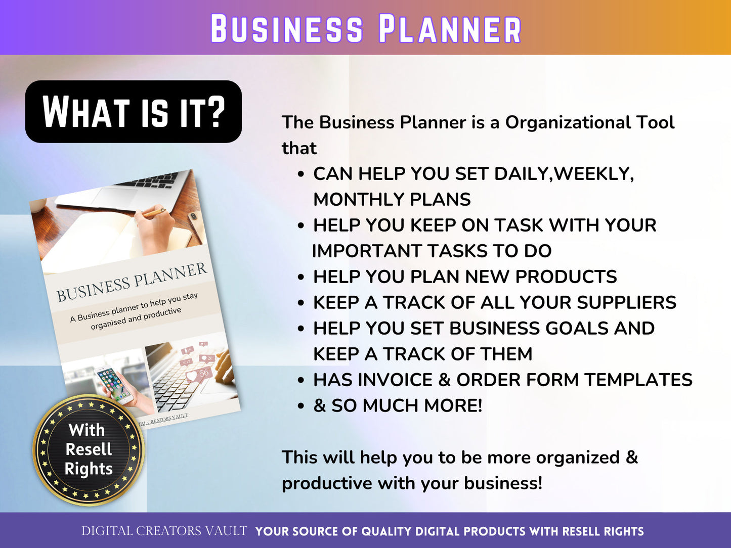 Business Planner | GoodNotes Planner | Product Planner | Business Goal Tracker | New Product Planner - MRR Products Vault