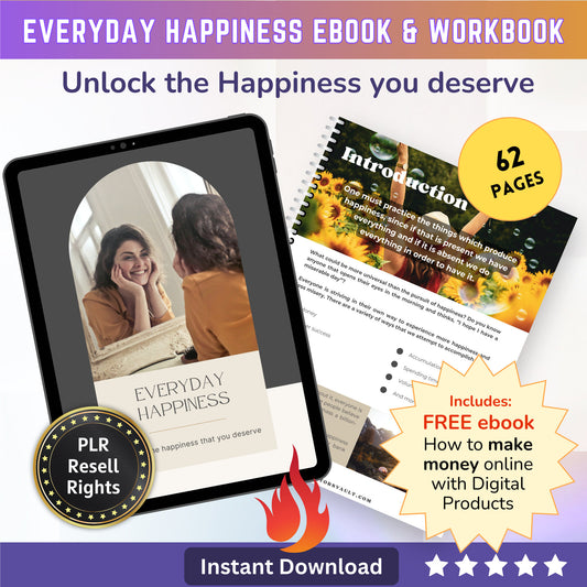 Everyday Happiness: Your Daily Guide to Positive Living, Mindfulness, Fulfilment, Mental Health Journal - MRR Products Vault