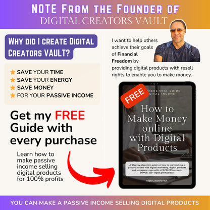 Faceless Instagram Profits Mini Guide | Online Passive Income | A Beginner's Guide to Faceless Instagram Success | PLR Resell Rights - MRR Products Vault