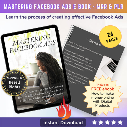 Mastering Facebook Ads mini-guide: How to setup Facebook Advertising Guide for Beginners | Ads for Instagram - Master Resell rights MRR PLR - MRR Products Vault