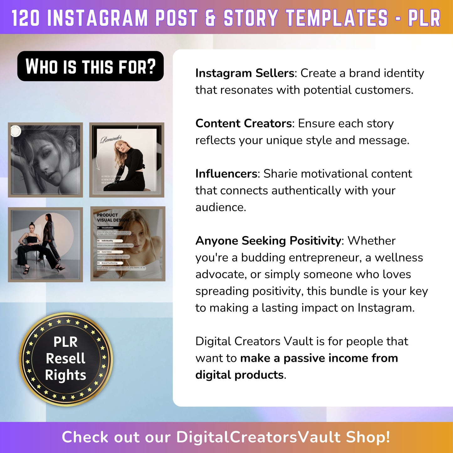 120 Ava Instagram Reel Templates | Aesthetic Reels | Reels Canva templates | Content Creator Reel - PLR - MRR Products Vault